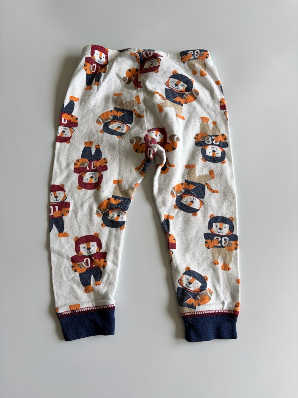 Bundle of Baby Boy Pajama Sets Size 12 Months Carter’s Football Red Blue Stripes - Picture 16 of 16